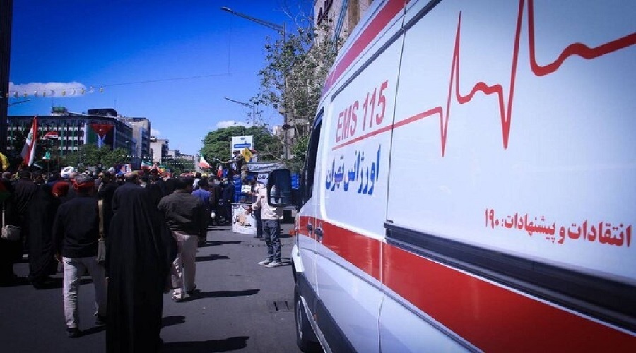 خدمت رسانی اورژانس استان تهران به ۷۵ نفر در نماز عید فطر