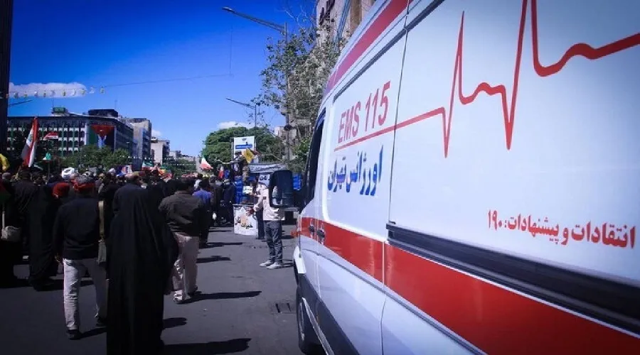 خدمت رسانی اورژانس استان تهران به ۷۵ نفر در نماز عید فطر